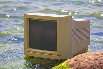 Image showing concept of computer technology and ocean