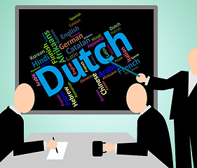 Image showing Dutch Language Shows The Netherlands And International