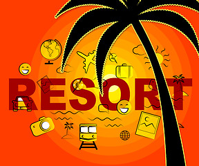 Image showing Resort Icons Means Symbol Complex And Hotels