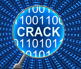 Image showing Computer Crack Shows Cracking Monitor And Computing