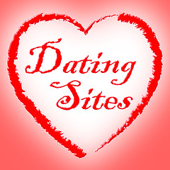 Image showing Dating Sites Indicates Romance Online And Date