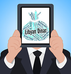 Image showing Libyan Dinar Means Currency Exchange And Coin