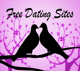 Image showing Free Dating Sites Shows No Charge And Date