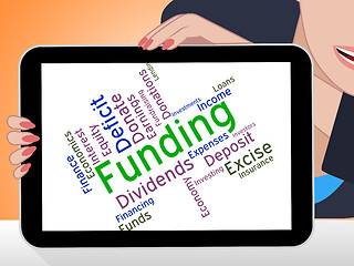 Image showing Funding Word Means Money Funds And Text