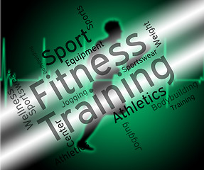 Image showing Fitness Training Represents Physical Activity And Exercise