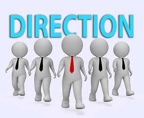 Image showing Direction Businessmen Means Aim Businessman And Entrepreneurs 3d