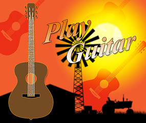 Image showing Play Guitar Shows Rock Instrument And Performing