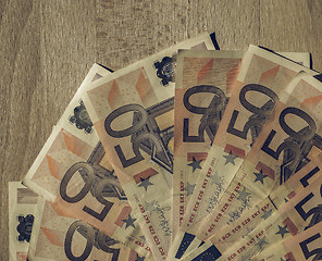 Image showing Vintage Fifty Euro notes