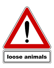 Image showing Attention sign with exclamation mark and added information