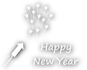Image showing Happy New Year with fireworks