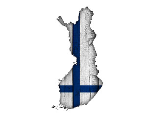 Image showing Map and flag of Finland