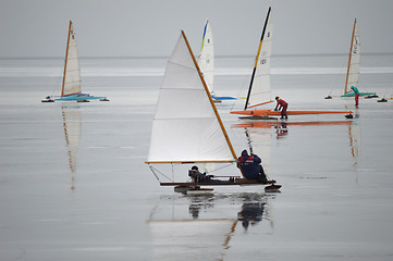 Image showing Racing Ice Boats