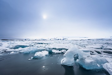 Image showing Icebergs at glacier lagoon 