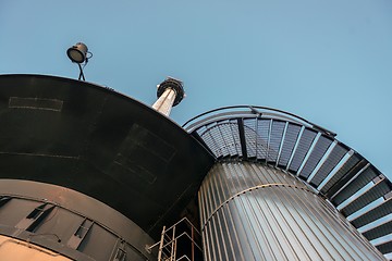 Image showing Industrial staircase going up