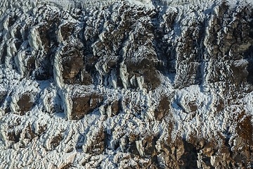 Image showing Frozen ice on rocks