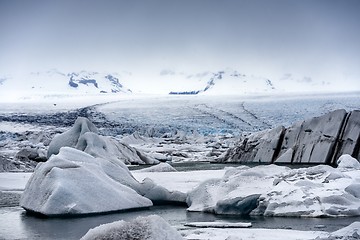 Image showing Icebergs at glacier lagoon 