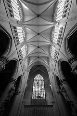 Image showing BRUSSELS, BELGIUM-NOVEMBER 23, 2014: The Cathedral of St. Michael and St. Gudula, 1000 year old cathedral in the Capital