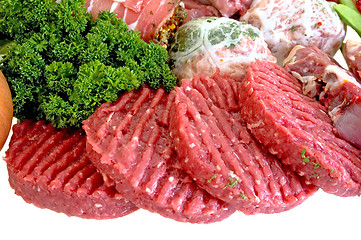 Image showing Variety of fresh meat