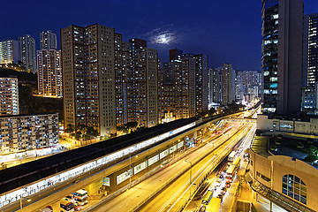 Image showing kwun tong downtown at night