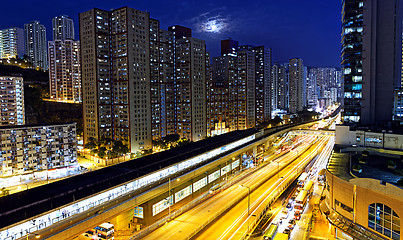Image showing kwun tong downtown at night