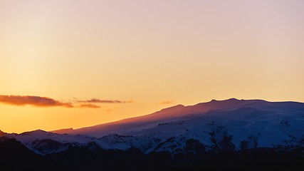 Image showing Beautiful sunset with landscape