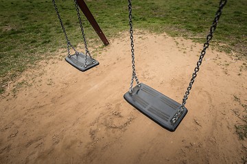 Image showing Playground swing in the park