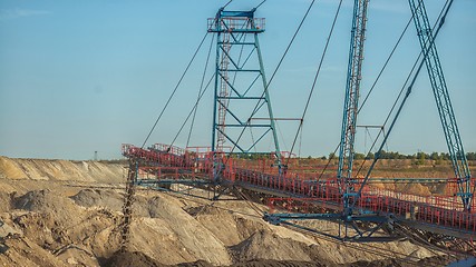 Image showing Large excavator machine in the mine