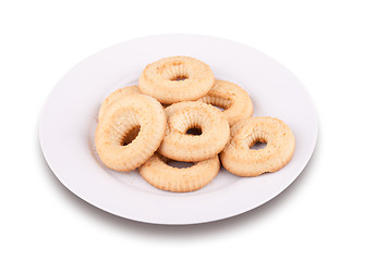 Image showing A few tea cookies on a plate