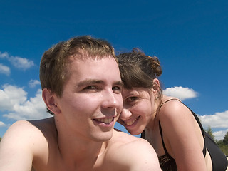 Image showing Lovely Couple on Beach