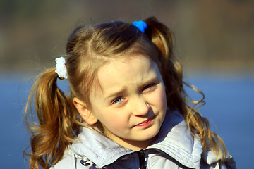 Image showing portrait of young girl with nice braids