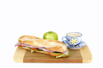 Image showing Ham and cheese French bread