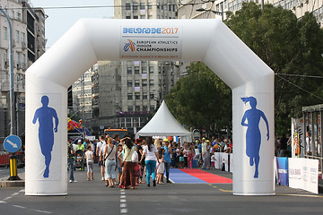 Image showing Promotion of atletics on the street