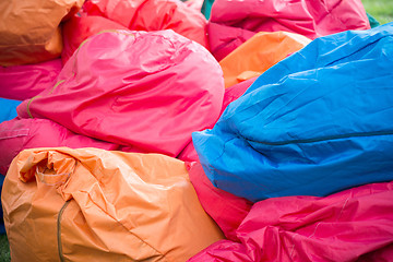 Image showing shapeless colored Bean bag chairs