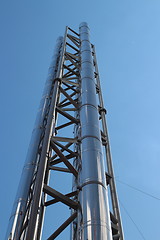 Image showing  chimney with stainless steel