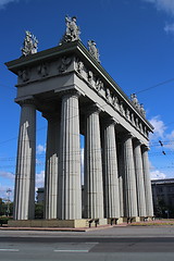 Image showing  View of the Triumphal Arch in St. Petersburg