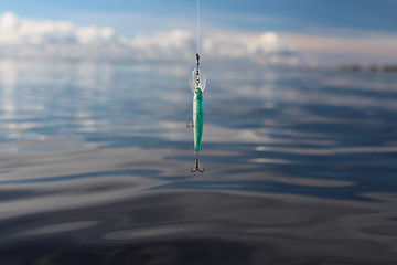 Image showing wobbler on the fishing line