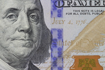 Image showing  Franklin portrait on banknote