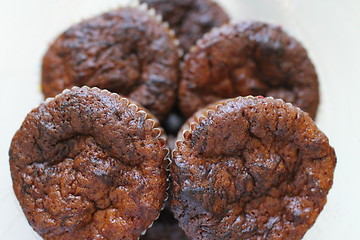 Image showing  chocolate cupcake macro shot