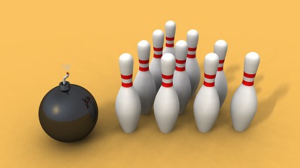 Image showing ten pin booming