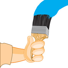 Image showing Hand in hand and paint