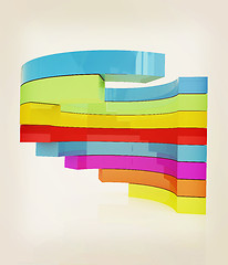 Image showing Abstract colorful structure. 3D illustration. Vintage style.