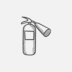 Image showing Fire extinguisher sketch icon.