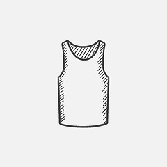 Image showing Male singlet sketch icon.