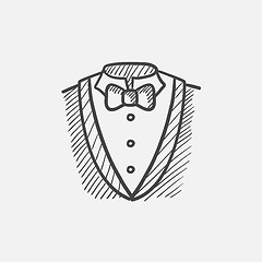 Image showing Male suit sketch icon.