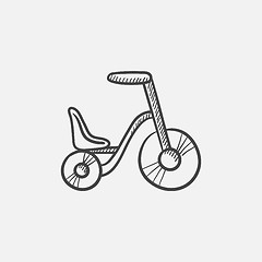 Image showing Child bike sketch icon.