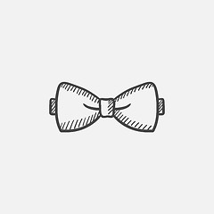 Image showing Bow-tie sketch icon.