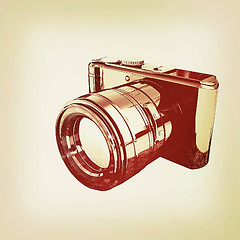 Image showing 3d illustration of photographic camera. 3D illustration. Vintage