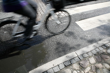 Image showing Fast cyclist