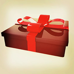 Image showing Gifts with ribbon. 3D illustration. Vintage style.