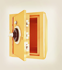 Image showing Security metal safe with empty space inside . 3D illustration. V